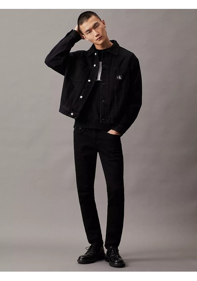 Calvin Klein Erkek Core Monologo Crewneck Sweatshirt-siyah Black