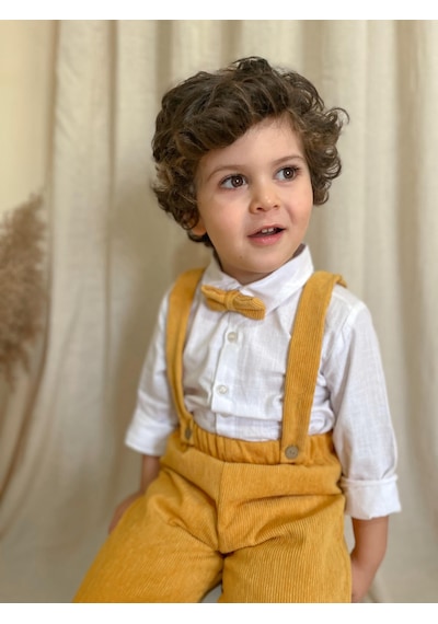 Miababy Papyonlu Fitilli Üçlü Takım HARDAL