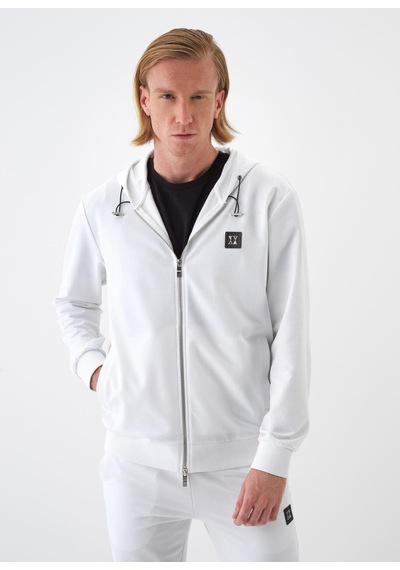 Xint Beyaz Pamuk Dokulu Regular Fit Sweat Mont 350193