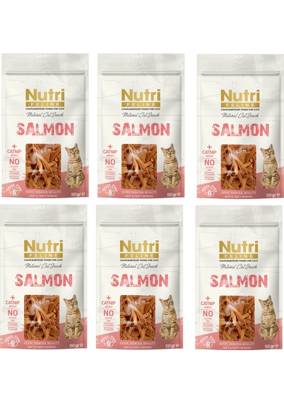 Nutri Feline Salmon Somonlu Tahılsız Kedi Ödülü 50 Gr. X 6 Adet