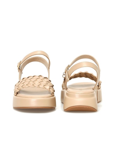 Nine West Valle 4fx Bej Kadın Kalın Taban Sandalet Bej