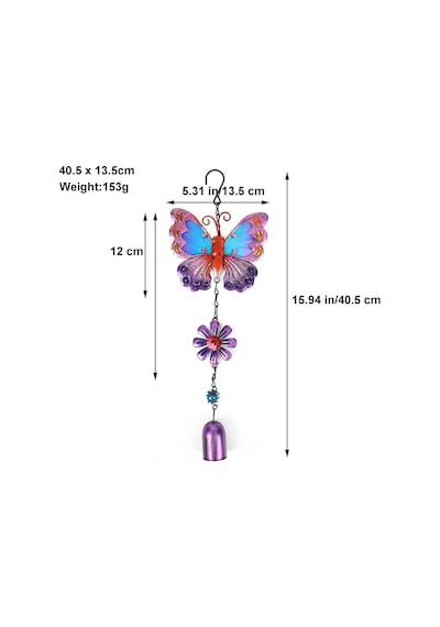 Feng Shui Hayat Ağacı Temalı Rüzgar Çanı Dış Mekan Bahçe Balkon Süsü Arkadaş Hediyesi 60 Cm. 40  Cm