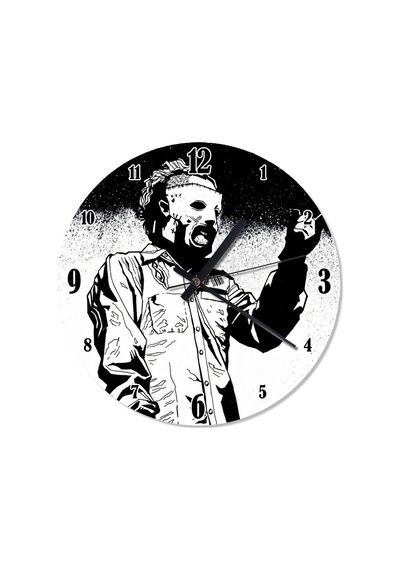 Corey Taylor Slipknot Dekoratif Duvar Saati Beyaz - Siyah