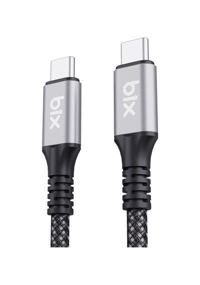 Bix BXCC242 USB4 240W 40Gbps 8K UHD Şarj Görüntü Kablosu 1 Metre