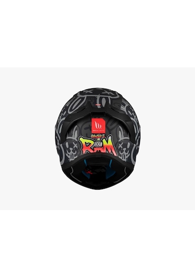 Mt Stinger 2 Ram F1 Parlak Kapalı Kask Siyah - Gri