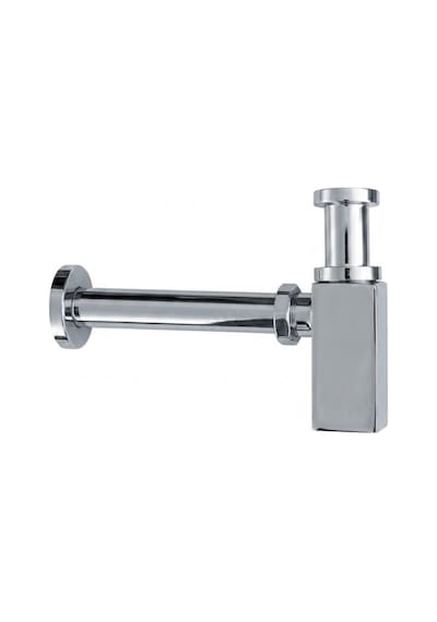 Lüks Krom Taslı Lavabo Sifonu Kare Krom