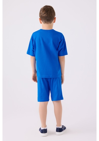 U.S. Polo Assn. Erkek Çocuk Saks Mavi Bermuda Takımı 5274-43651 Saks Mavisi