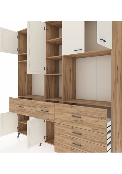 Hyperion Dolap 10 Raflı 6 Çekmeceli 8 Kapaklı 220x44x243 Çam-aytaşı/çam Aytası/atlas Çam Hyperion Dolap 10 Raflı 6 Çekmeceli 8 Kapaklı 220x44x243 Çam-aytaşı/çam Aytası/atlas Çam