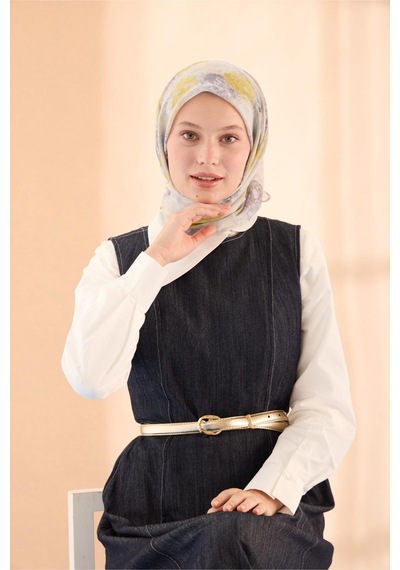Silk Home Soft Eşarp 73095-10 Gümüş, Gri, Asit