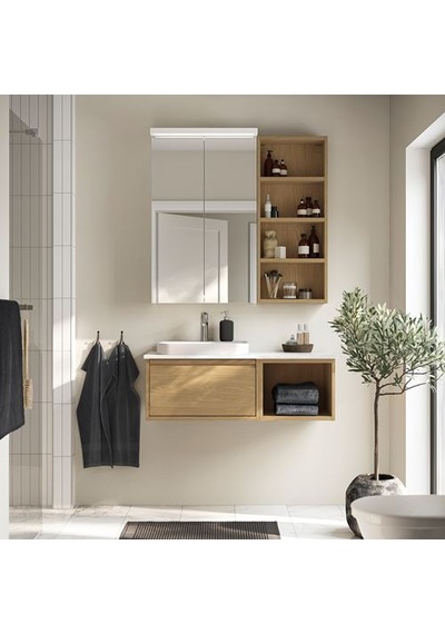 Ikea Hagaån Açık Banyo Alt Dolabı, Meşe Görünümlü, 40x48x33 Cm Ikea Hagaån Açık Banyo Alt Dolabı, Meşe Görünümlü, 40x48x33 Cm