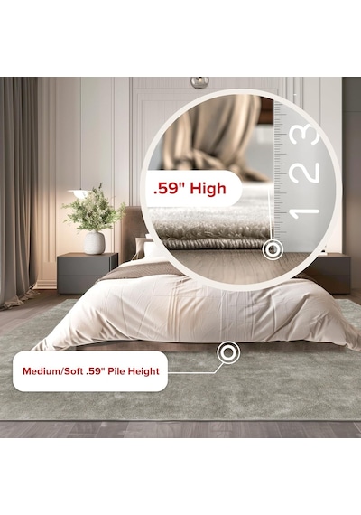 Nuloom Loni Katı Makinede Yıkanabilir Tüylü Parça Halı - 2x3 Makinede Yıkanabilir Vurgulu Tüylü Halı Oturma Od Diğer Nuloom Loni Katı Makinede Yıkanabilir Tüylü Parça Halı - 2x3 Makinede Yıkanabilir Vurgulu Tüylü Halı Oturma Od Diğer