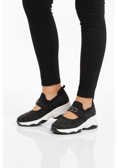 Guja Siyah Anorak Bantlı Taş İşlemeli Kadın Casual Ayakkabı 26y305 G