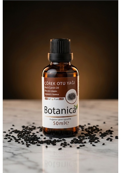 Botanica %100 Saf Çörekotu Yağı Soğuk Sıkım Cilt Onarıcı Nemlendirici Doğal Katkısız Bitkisel 50 Ml 50 ML