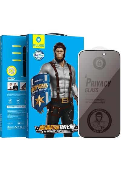 Blueo Apple Uyumlu iPhone X/xs/11 Pro Privacy Hayalet Ekran Koruyucu