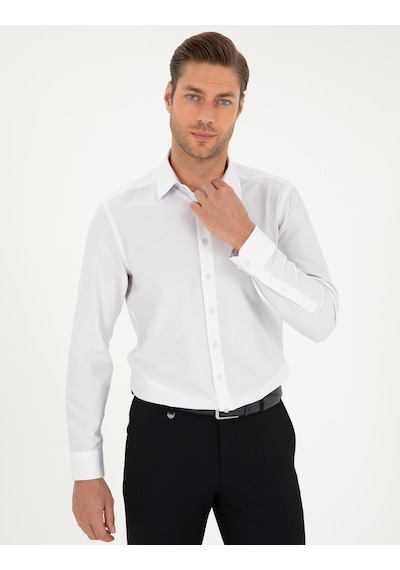 Pierre Cardin Erkek Beyaz Gömlek Desenli 50294729-vr013 Beyaz