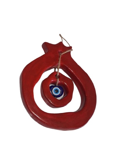 Dekoratif ''kırmızı Nazar Boncuğu'' Duvar Süsü,modern Kırmızı Nazar Boncuğu Duvar Süsü.