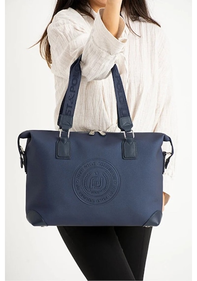 Just Polo Kadın Büyük Valiz Boy Ayarlanabilir Askılı Lüks El Ve Omuz Çantası Shopper Ebat: 33 X 40 Cm Lacivert