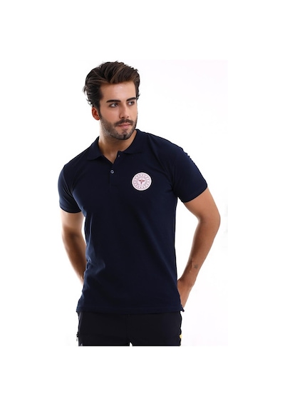 112 Yakalı Tshirt Kısakol - Lacivert-6546