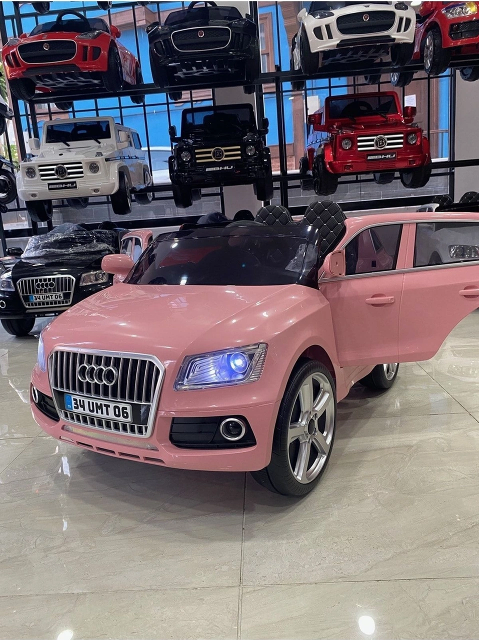12 Volt Uzaktan Kumandalı Akülü Jeep 1-5 Yaş Pembe Pembe