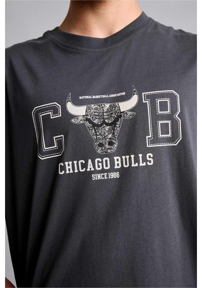 Defacto Nba Chıcago Bulls Lisanslı Oversıze Antrasit Atlet H3860ax26smar214 Antrasit-ar214