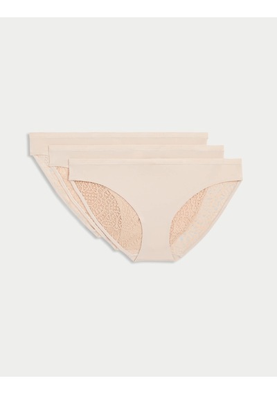 Marks & Spencer 3'lü Body Soft Bikini Külot Seti Bej
