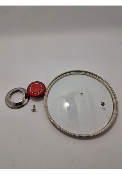 Cam Kapak 18 Cm Ve Kırmızı Elma Şekeri Kulp