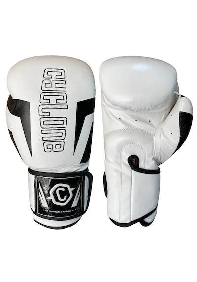 Cyclone Clash Orijinal Deri Boks Ve Kick Boks Eldiveni Beyaz