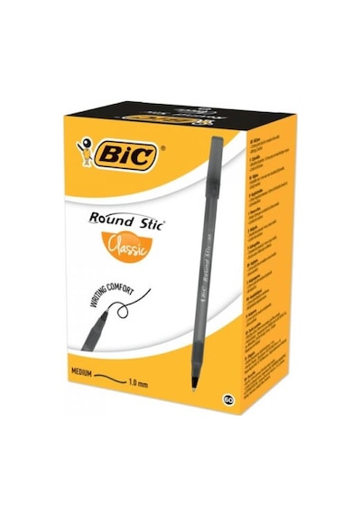 Bic Round Stic Classic Tükenmez Kalem 60'lı Kutu Siyah