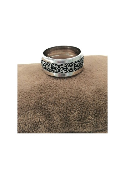 Omar Silver Yeni Tasarım Gümüş Parcalı Desenli Unisex 925 Ayar Gü