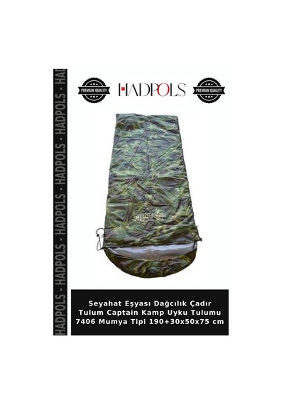 Seyahat Eşyası Dağcılık Çadır Tulum Captain Kamp Uyku Tulumu 7406 Mumya Tipi 190+30x50x75 Cm Çok Renkli