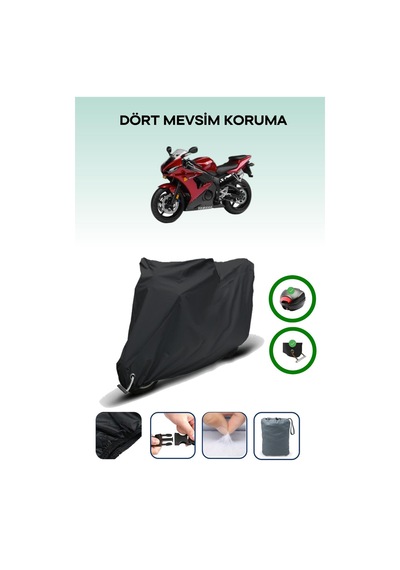 Siyah Arka Çanta Ve Kilit Uyumlu Yamaha Yzf R6s Uyumlu Motor Brandası