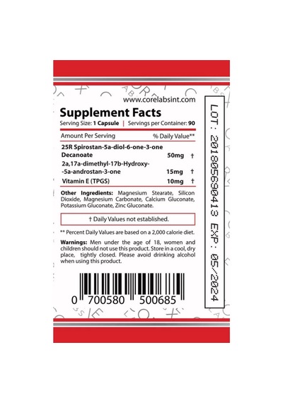 Core Labs Bulk Rx Decanoate 90 Caps Aromasız