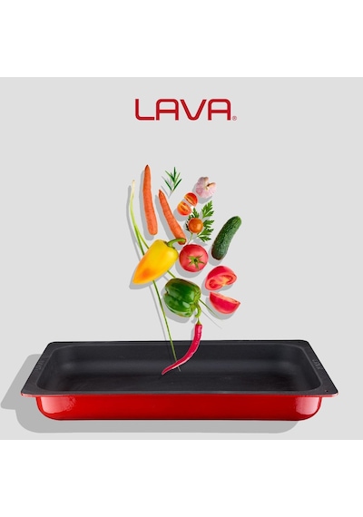 Lava Servis Tepsisi 53 X 32 Cm Mavi Siyah