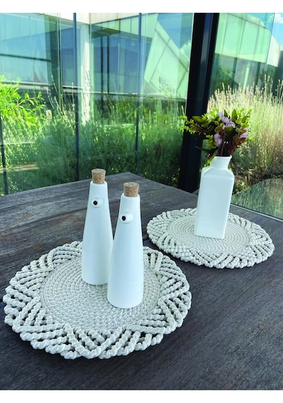 2'li Set Beyaz Amerikan Servis-leke Tutmaz 33 X 33 Cm Beyaz