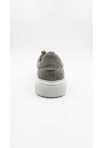 Gri-beyaz Süet Hakiki Deri Sneaker Ayakkabı 632.2501