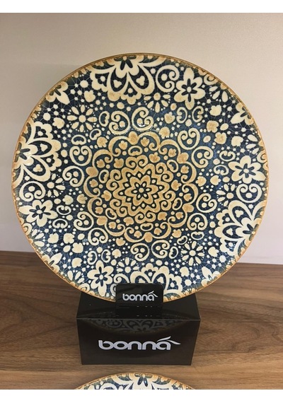 Büyük Düz / Servis Yemek Tabağı/bonna Mandala Desenli Büyük Düz Servis Tabağı Alhambra Gourmet Flat