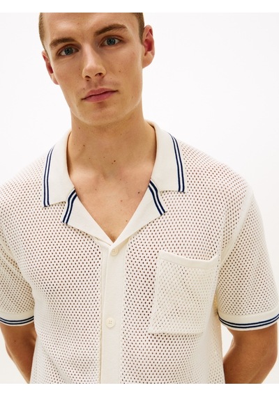 Tommy Hilfiger Open Knıt Shırt Erkek Sarı Gömlek - Um0um03824