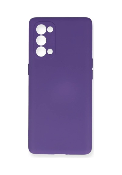 Oppo Reno 5 Pro Kılıf Nano İçi Kadife Silikon - Mor 0.2M-Çok Renkli