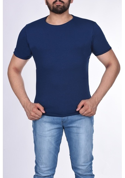 Black Steel Süprem Kısa Kol Pis Dikiş Slimfit Düz Tshırt-1884 (486520446)