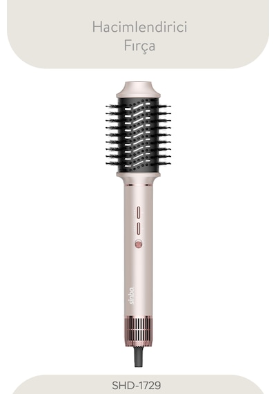 Pro Compact Uzun Multi-styler Hava Üfleme Şekillendirici Full Seti 5in1 Saç Şekillendirici Shd-1729 - Rose Gold Açık Pembe
