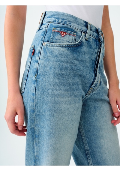 Straight Regular Fit Kadın Pantolon Denim