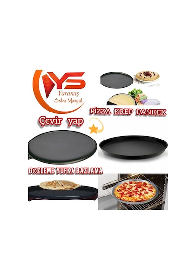 Ocak Üstü Gözleme Yufka Bazlama Sacı Ters Krep Pankek Pizza Sacı