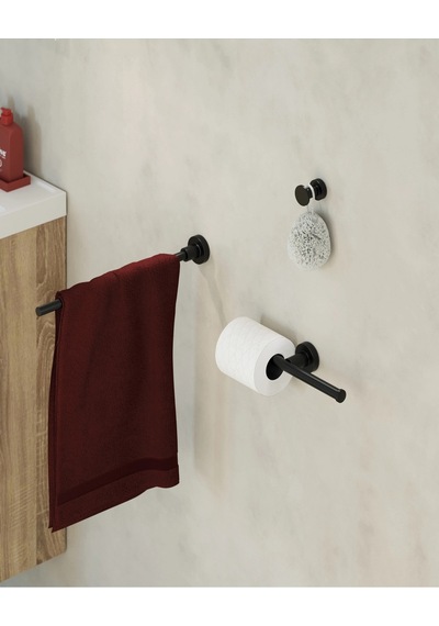 Tecno Black Askı, 2.5cm - Mat Siyah Mat Siyah