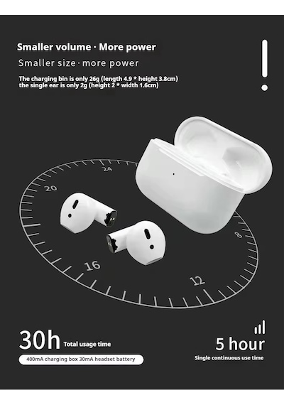 Yeni Nesil Uzun Şarjlı Tws Bluetooth Kulak İçi Kulaklık Gürültü Önleme Uzun Şarj Süresi Hd Ses