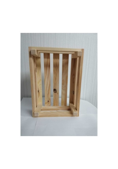 Ahşap Kasa 20x28x10 Cm Ham Naturel Organizer Ham Naurrel