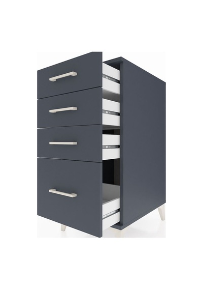 Kronos Komodin 4 Çekmeceli 44x59x96 Antrasit-antrasit Antrasit