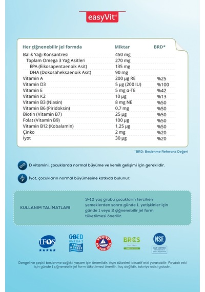 Easyfishoil Grow 30 Jel Tablet