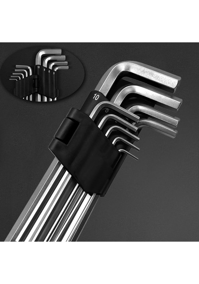 Kenet 9 Parça Alyan Takımı, Uzun Boy -yüksek Kalite 2mm,2.5mm, 3mm, 3.5mm, 4mm, 5mm, 6mm, 8mm V