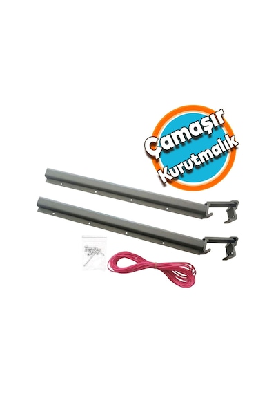 Balkon Çamaşır Kurutma Askısı Askılık Alüminyum Küpeşte Askılığı Kurutmalık Bronz Kare 8x3 Cm Gri