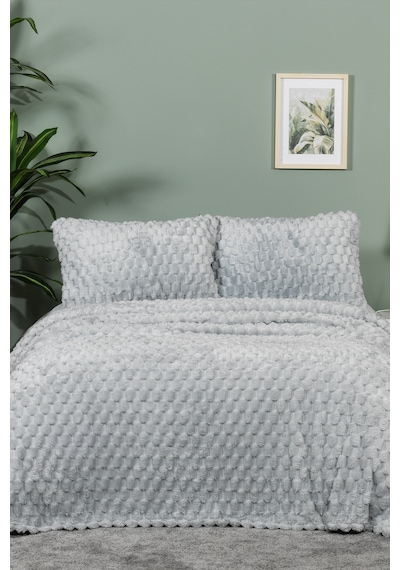 Elart Polen Battaniye Seti Tek Kişilik Wellsoft 2 Parça 180x240 Cm Gri Gri
